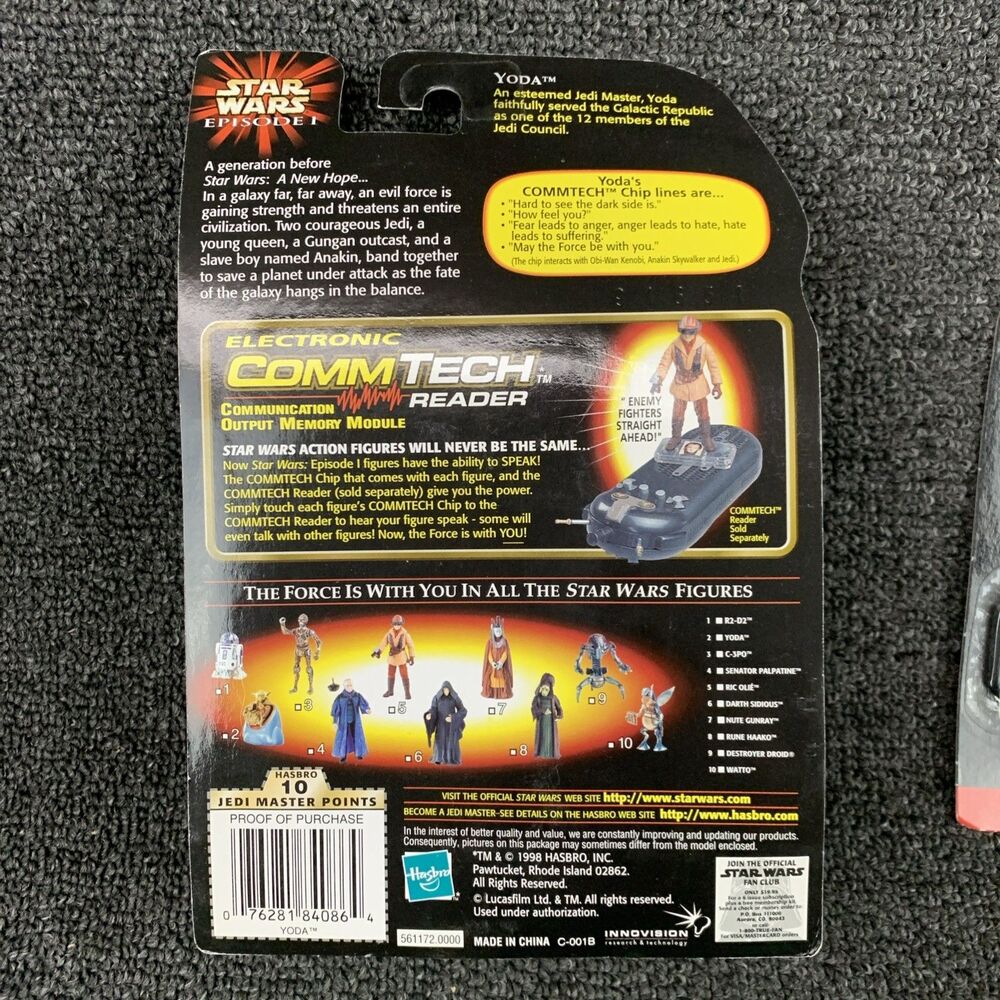 1998 Hasbro Star Wars Yoda Jedi Council Chair & Chancellor Valorum CommTech Chip - Picture 3 of 5